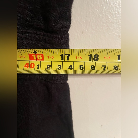 NWT- Mate the Label Organic 100%  Linen Short Sleeve Jumpsuit Size Medium  Black - Picture 13 of 14